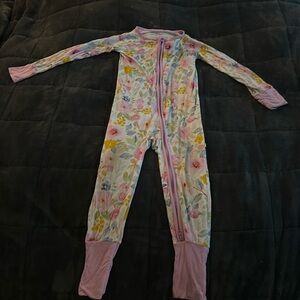 Little sleepies floral zippie size 18-24 months
